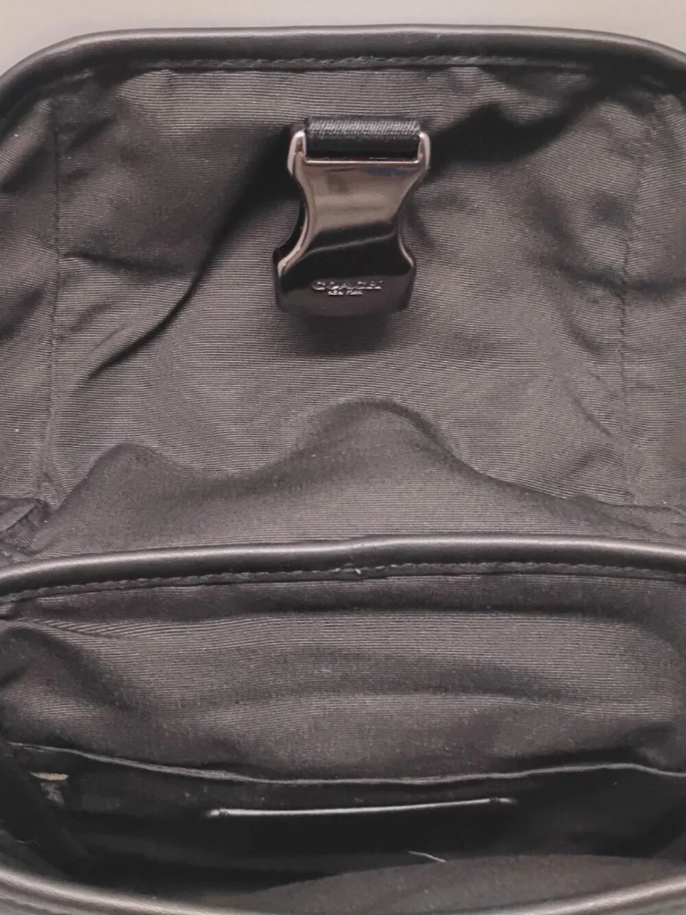 Coach Ranger Black Leather Sling Pack Men's Crossbody